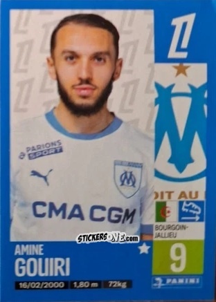 Sticker Amine Gouiri (Olympique de Marseille) - Foot 2024-2025
 n. T18 - Panini