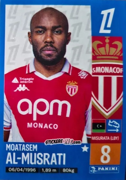 Cromo Moatasem Al-Musrati (AS Monaco) - Foot 2024-2025
 n. T19 - Panini