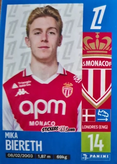 Cromo Mika Biereth (AS Monaco) - Foot 2024-2025
 n. T20 - Panini