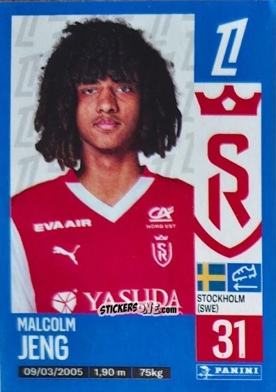 Cromo Malcolm Jeng (Stade de Reims)