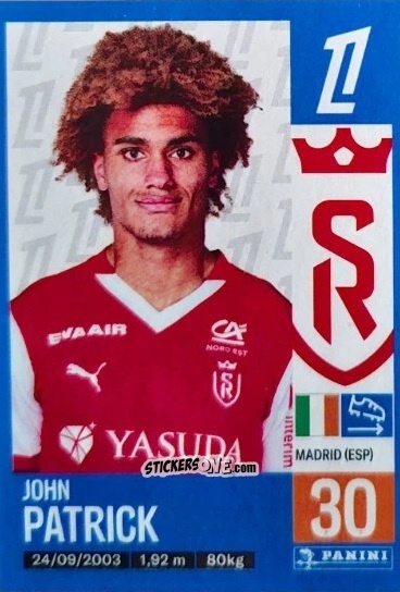 Cromo John Patrick (Stade de Reims)