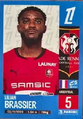 Sticker Lilian Brassier (Stade Rennais FC) - Foot 2024-2025
 n. T36 - Panini