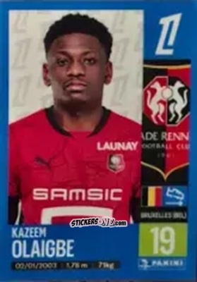 Figurina Kazeem Olaigbe (Stade Rennais FC) - Foot 2024-2025
 n. T42 - Panini