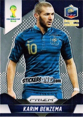 Figurina Karim Benzema - FIFA World Cup Brazil 2014. Prizm n. 82 - Panini