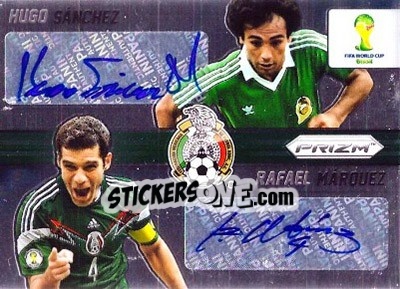 Figurina Hugo Sanchez / Rafael Marquez - FIFA World Cup Brazil 2014. Prizm n. CS-HR - Panini
