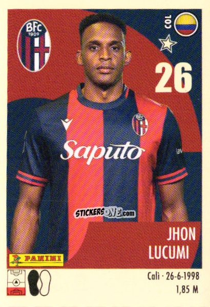 Cromo Jhon Lucumí - Calciatori 2024-2025 n. 40 - Panini
