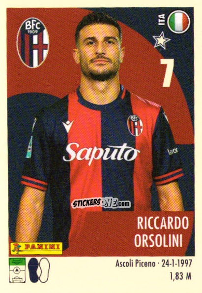 Cromo Riccardo Orsolini - Calciatori 2024-2025 n. 51 - Panini