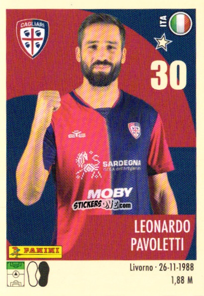 Cromo Leonardo Pavoletti - Calciatori 2024-2025 n. 76 - Panini