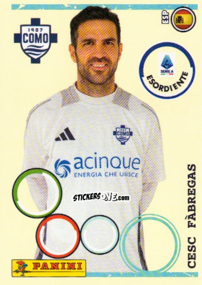 Cromo Cesc Fabregas (Allenatore) - Calciatori 2024-2025 n. 106 - Panini