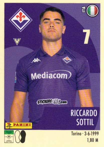 Cromo Riccardo Sottil - Calciatori 2024-2025 n. 156 - Panini