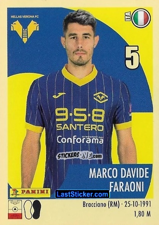 Cromo Davide Faraoni - Calciatori 2024-2025 n. 197 - Panini