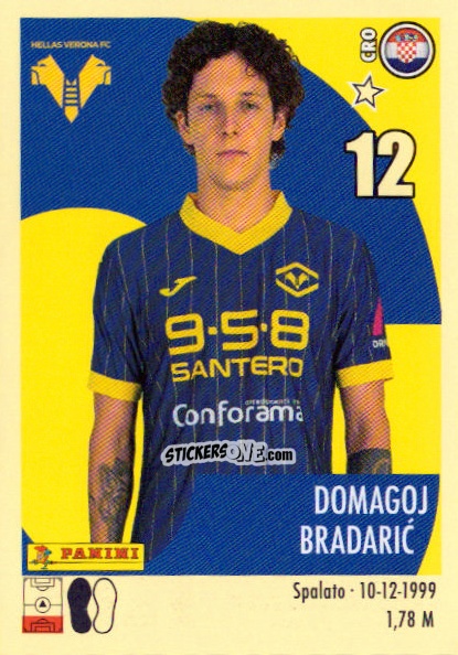 Cromo Domagoj Bradarić - Calciatori 2024-2025 n. 199 - Panini