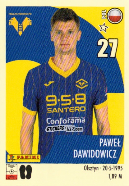 Sticker Paweł Dawidowicz - Calciatori 2024-2025 n. 202 - Panini