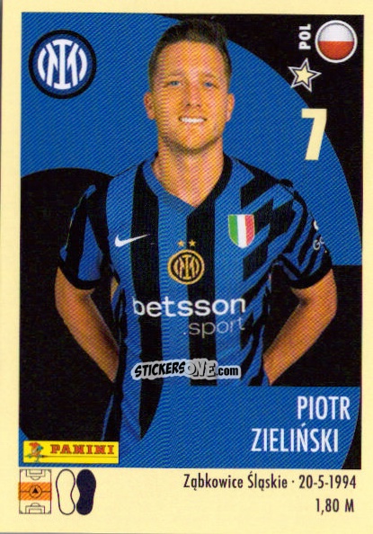 Cromo Piotr Zieliński - Calciatori 2024-2025 n. 233 - Panini