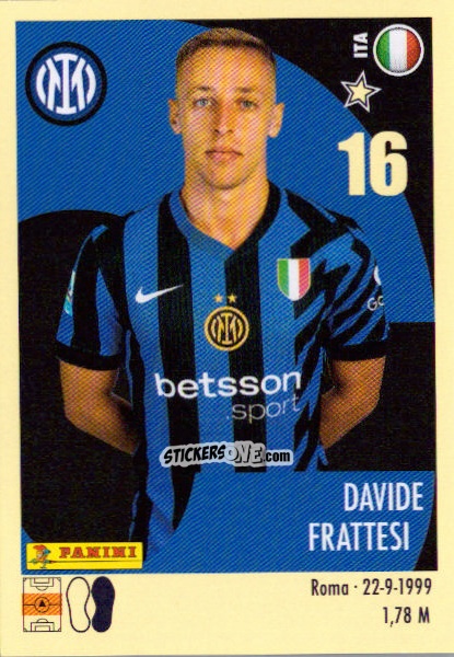 Cromo Davide Frattesi - Calciatori 2024-2025 n. 234 - Panini