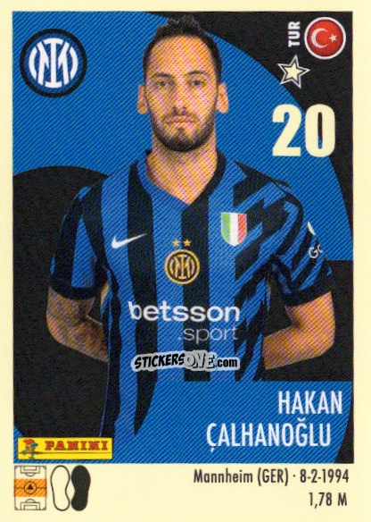 Figurina Hakan Çalhanoğlu - Calciatori 2024-2025 n. 236 - Panini