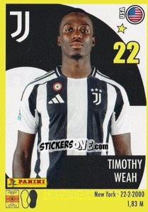 Cromo Timothy Weah - Calciatori 2024-2025 n. 256 - Panini