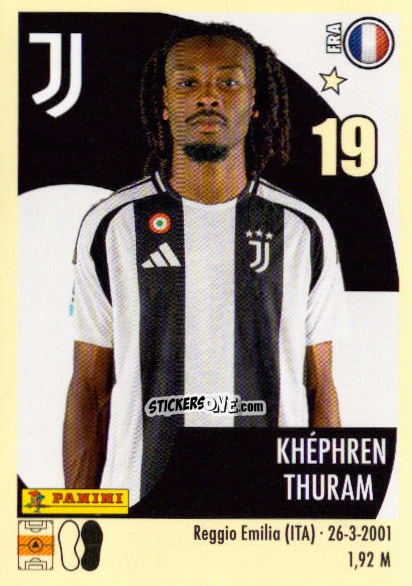 Cromo Khéphren Thuram - Calciatori 2024-2025 n. 257 - Panini
