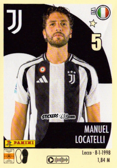 Cromo Manuel Locatelli - Calciatori 2024-2025 n. 258 - Panini