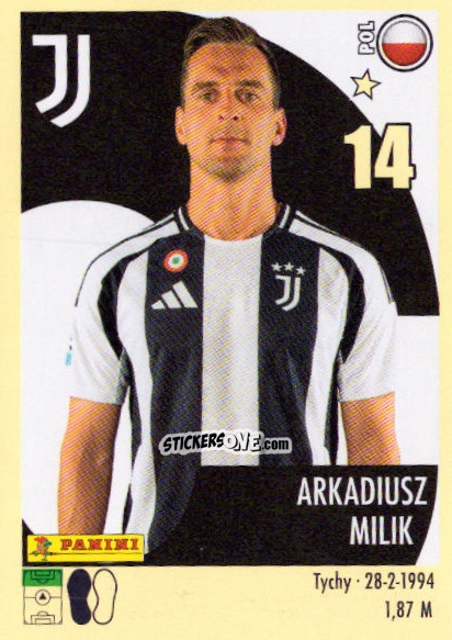 Figurina Arkadiusz Milik - Calciatori 2024-2025 n. 265 - Panini