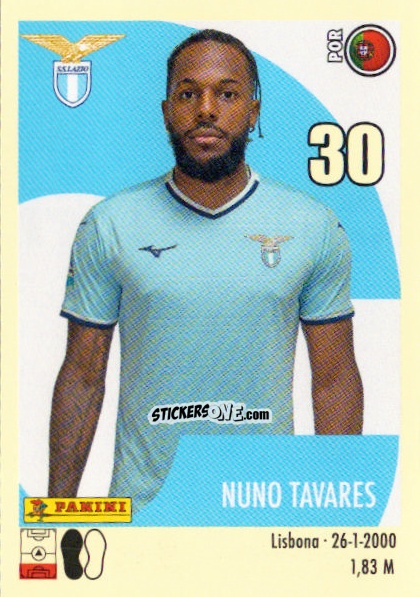 Cromo Nuno Tavares - Calciatori 2024-2025 n. 283 - Panini
