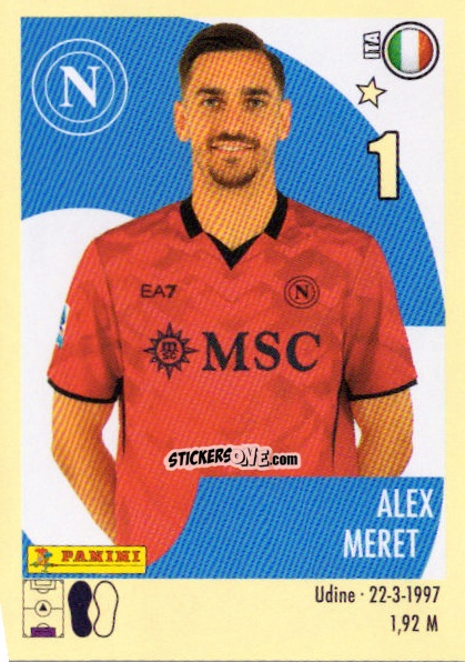 Cromo Alex Meret - Calciatori 2024-2025 n. 383 - Panini