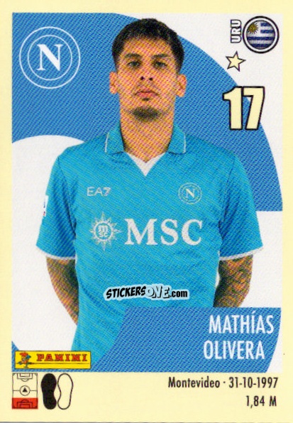 Figurina Mathías Olivera - Calciatori 2024-2025 n. 388 - Panini