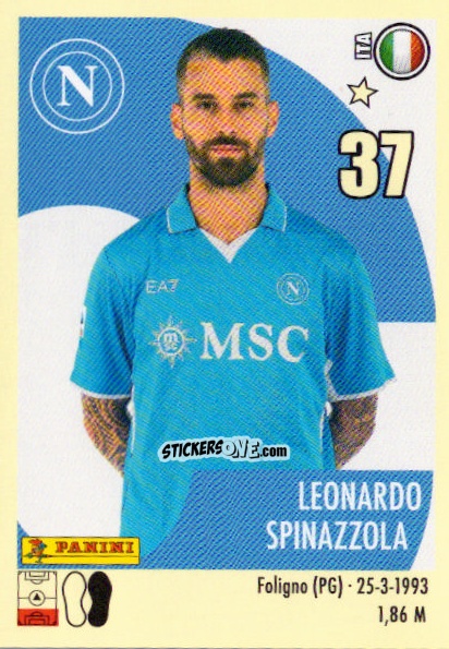 Cromo Leonardo Spinazzola - Calciatori 2024-2025 n. 389 - Panini
