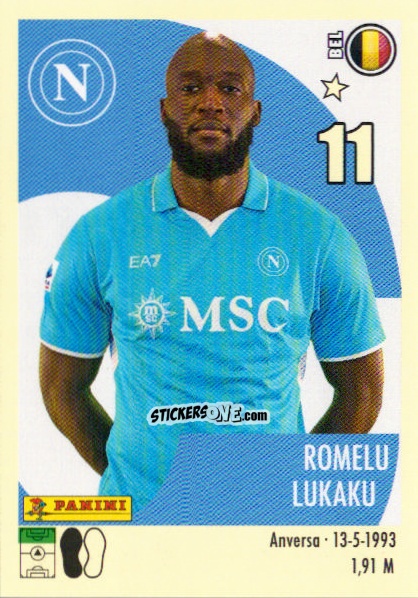 Cromo Romelu Lukaku - Calciatori 2024-2025 n. 402 - Panini