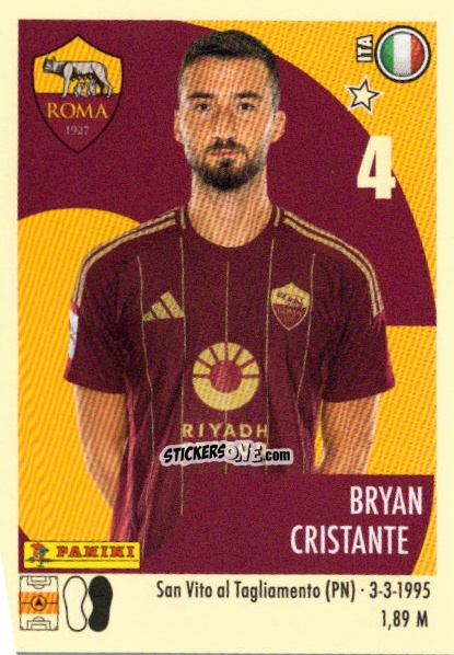 Figurina Bryan Cristante - Calciatori 2024-2025 n. 446 - Panini