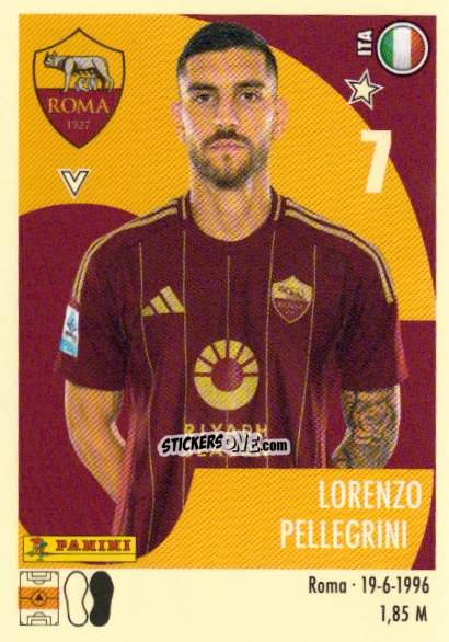 Figurina Lorenzo Pellegrini - Calciatori 2024-2025 n. 448 - Panini