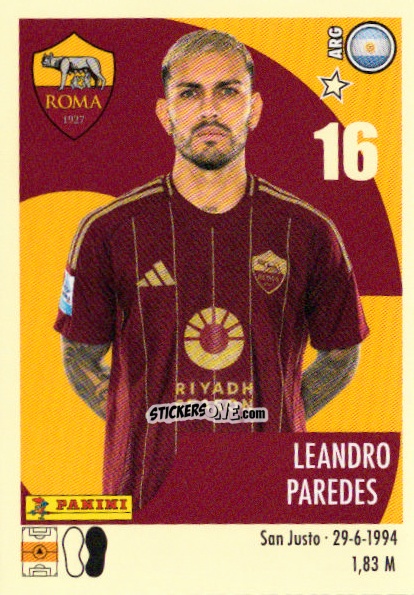 Cromo Leandro Paredes - Calciatori 2024-2025 n. 449 - Panini