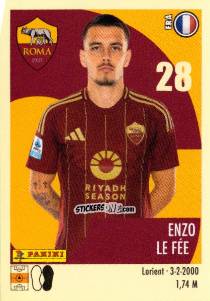 Sticker Enzo Le Fée - Calciatori 2024-2025 n. 451 - Panini