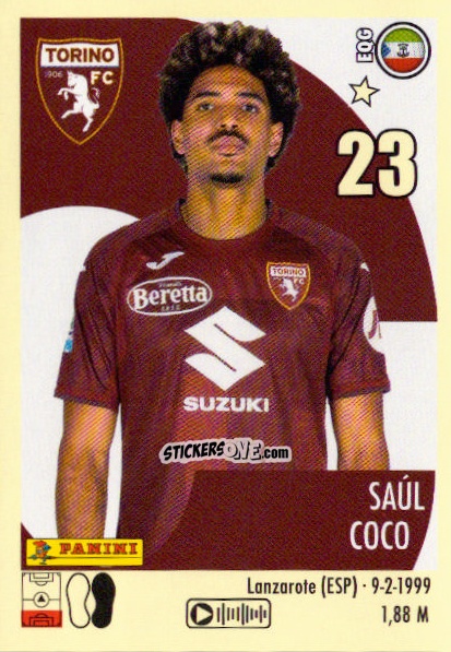 Figurina Saúl Coco - Calciatori 2024-2025 n. 469 - Panini