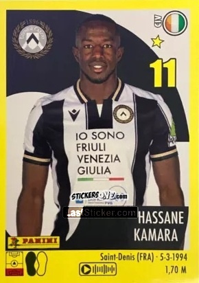 Cromo Hassane Kamara - Calciatori 2024-2025 n. 493 - Panini