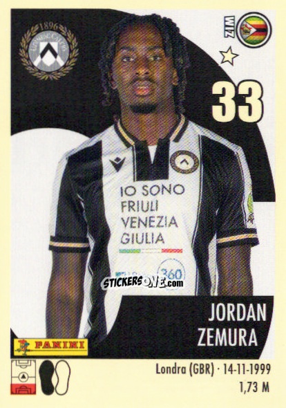 Cromo Jordan Zemura - Calciatori 2024-2025 n. 498 - Panini