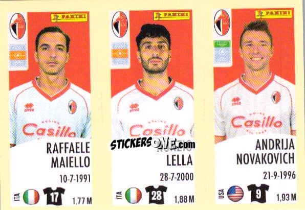 Figurina Raffaele Maiello / Nunzio Lella / Andrija Novakovich - Calciatori 2024-2025 n. 552 - Panini