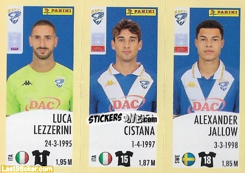 Cromo Luca Lezzerini / Andrea Cistana / Alexander Jallon - Calciatori 2024-2025 n. 555 - Panini