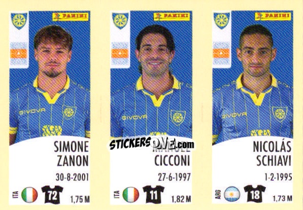Cromo Simone Zanon / Manuel Cicconi / Nicolas Schiavi - Calciatori 2024-2025 n. 564 - Panini