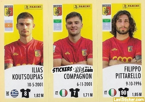 Cromo Ilías Koutsoupiás / Mattia Compagnon / Filippo Pittarello - Calciatori 2024-2025 n. 571 - Panini