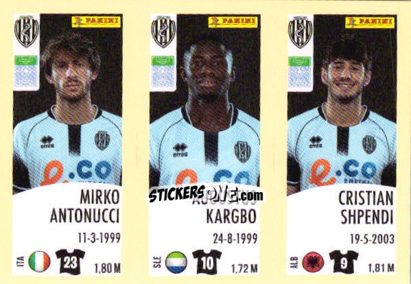 Cromo Mirko Antonucci / Augustus Kargbo / Cristian Shpendi - Calciatori 2024-2025 n. 579 - Panini