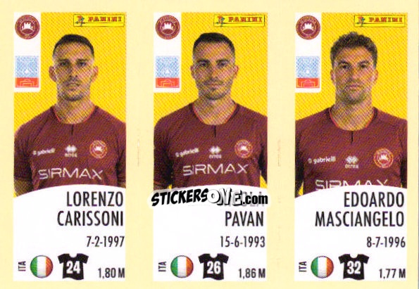 Figurina Lorenzo Carissoni / Nicola Pavan / Edoardo Masciangelo