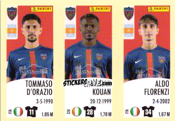 Figurina Tommaso D'Orazio / Christian Kouan / Aldo Florenzi