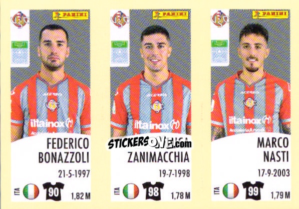 Figurina Federico Bonazzoli / Luca Zanimacchia / Marco Nasti