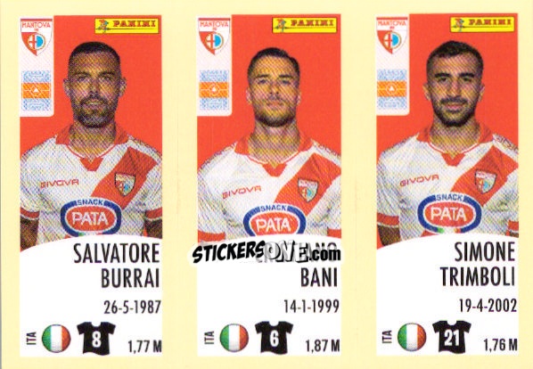 Figurina Salvatore Burrai / Cristiano Bani / Simone Trimboli