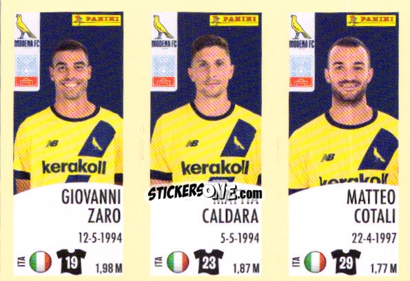 Cromo Giovanni Zaro / Mattia Caldara / Matteo Cotali - Calciatori 2024-2025 n. 621 - Panini