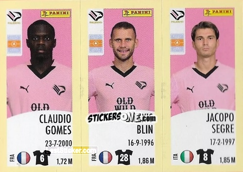 Cromo Claudio Gomes / Alexis Blin / Jacopo Segre - Calciatori 2024-2025 n. 629 - Panini