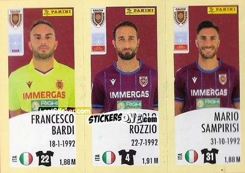 Cromo Francesco Bardi / Paolo Rozzio / Mario Sampirisi - Calciatori 2024-2025 n. 640 - Panini