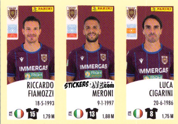 Cromo Riccardo Fiamozzi / Andrea Meroni / Luca Cigarini - Calciatori 2024-2025 n. 641 - Panini
