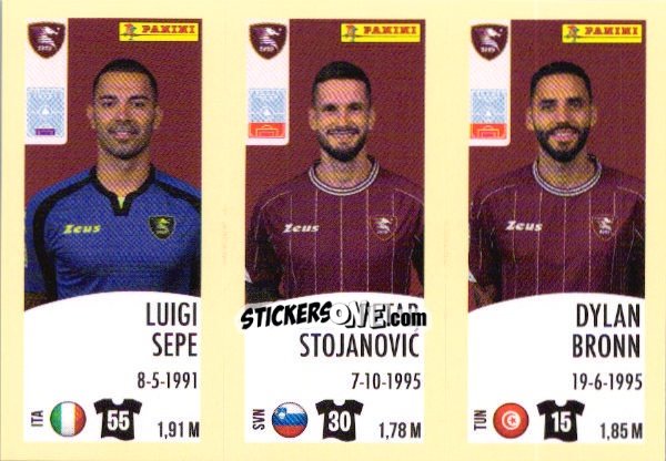 Cromo Luigi Sepe / Petar Stojanović / Dylan Bronn - Calciatori 2024-2025 n. 646 - Panini